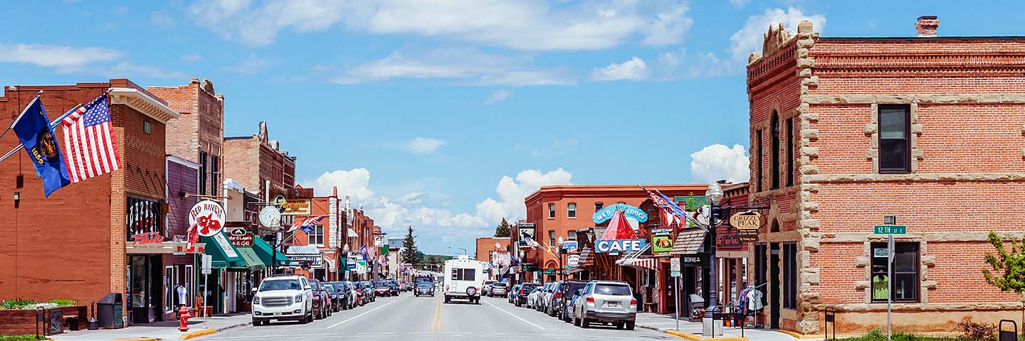 American town - Red Lodge, Montana, USA